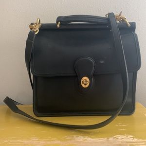 Vintage Black Coach Willis (9927) Messenger Bag